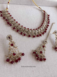 Aiza Golden Necklace Set - SOKORA JEWELSAiza Golden Necklace Set