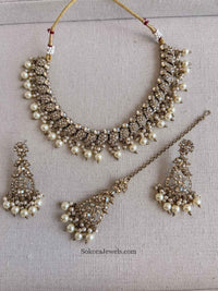 Aiza Golden Necklace Set - SOKORA JEWELSAiza Golden Necklace Set