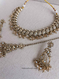 Aiza Golden Necklace Set - SOKORA JEWELSAiza Golden Necklace Set