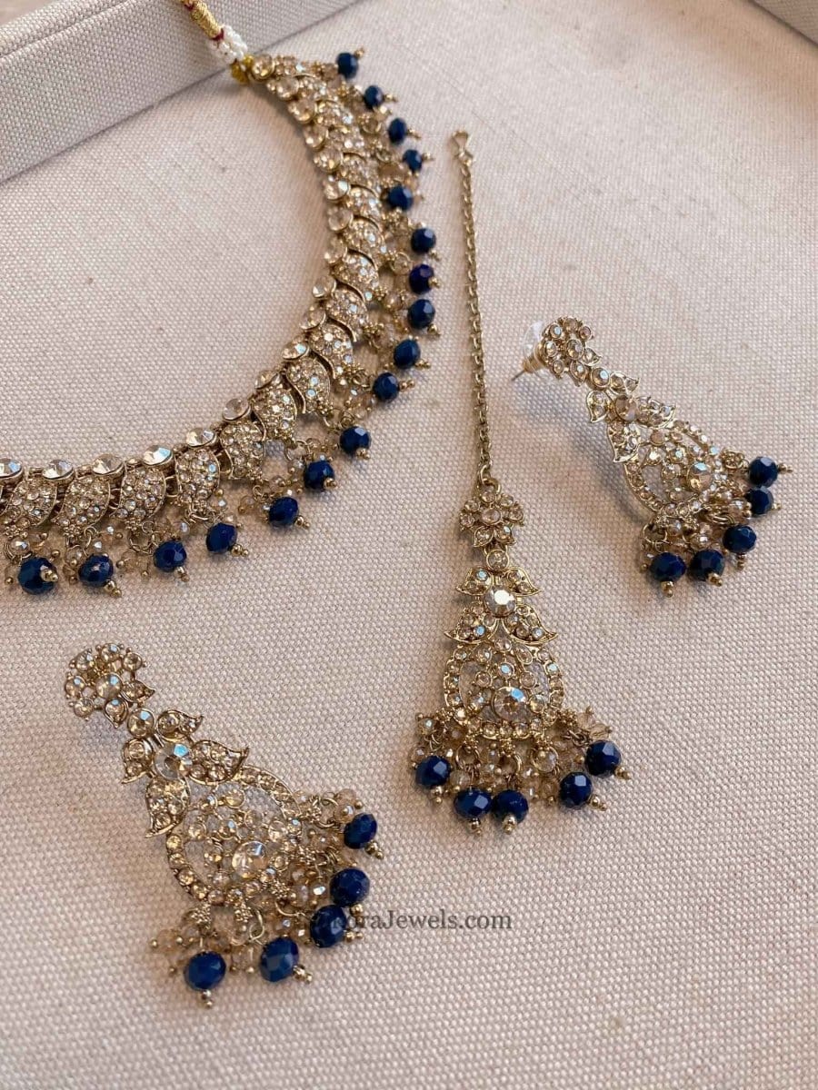 Aiza Golden Necklace Set - SOKORA JEWELSAiza Golden Necklace Set