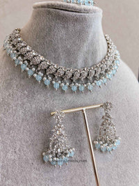 Aiza Silver Necklace Sets - SOKORA JEWELSAiza Silver Necklace Sets