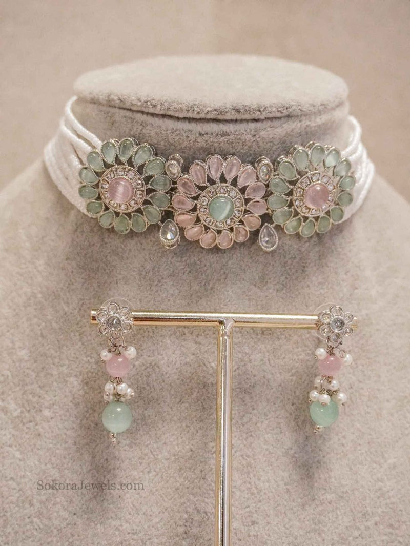 Alar Choker Set - Pastels - SOKORA JEWELSAlar Choker Set - Pastels
