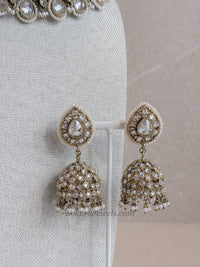 Alisa Clear Crystal Necklace Set - SOKORA JEWELSAlisa Clear Crystal Necklace Set