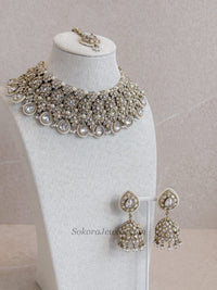 Alisa Clear Crystal Necklace Set - SOKORA JEWELSAlisa Clear Crystal Necklace Set