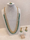 Alizha Long Mala Set - Green - SOKORA JEWELSAlizha Long Mala Set - Green