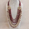 Almera Long Mala - Maroon - SOKORA JEWELSAlmera Long Mala - Maroon