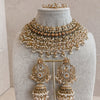 Almera Necklace set - Golden/Clear - SOKORA JEWELSAlmera Necklace set - Golden/Clear