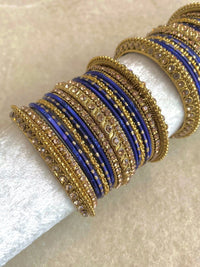 Alyana Small Golden Bangle Set - 7 Colour Options - SOKORA JEWELSAlyana Small Golden Bangle Set - 7 Colour OptionsBANGLES
