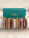 Alyana Small Golden Bangle Set - 7 Colour Options - SOKORA JEWELSAlyana Small Golden Bangle Set - 7 Colour OptionsBANGLES