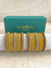 Alyana Small Golden Bangle Set - 7 Colour Options - SOKORA JEWELSAlyana Small Golden Bangle Set - 7 Colour OptionsBANGLES