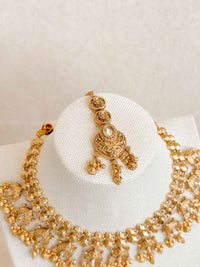 AMARA Gold Tone Kundan Necklace Set - SOKORA JEWELSAMARA Gold Tone Kundan Necklace SetNECKLACE SETS