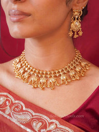AMARA Gold Tone Kundan Necklace Set - SOKORA JEWELSAMARA Gold Tone Kundan Necklace SetNECKLACE SETS