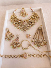 Amardeep Pastel Full Bridal Set - SOKORA JEWELSAmardeep Pastel Full Bridal Set