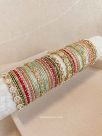 Ameli Luxury Bangle Set - MultiColour - SOKORA JEWELSAmeli Luxury Bangle Set - MultiColourBANGLES