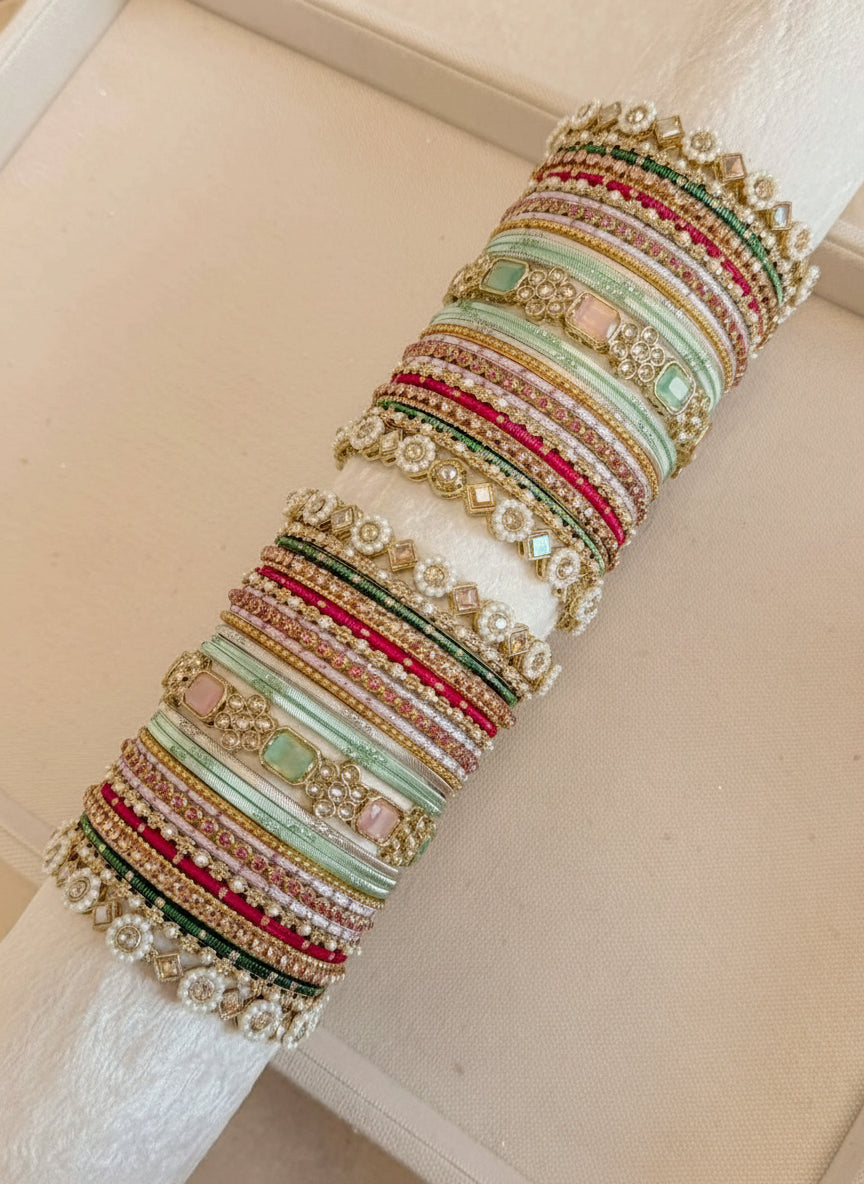 Ameli Luxury Bangle Set - MultiColour - SOKORA JEWELSAmeli Luxury Bangle Set - MultiColourBANGLES