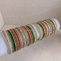 Ameli Luxury Bangle Set - Multicolour - SOKORA JEWELSAmeli Luxury Bangle Set - MulticolourBANGLES