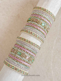 Ameli Luxury Bangle Set - Pastels - SOKORA JEWELSAmeli Luxury Bangle Set - PastelsBANGLES