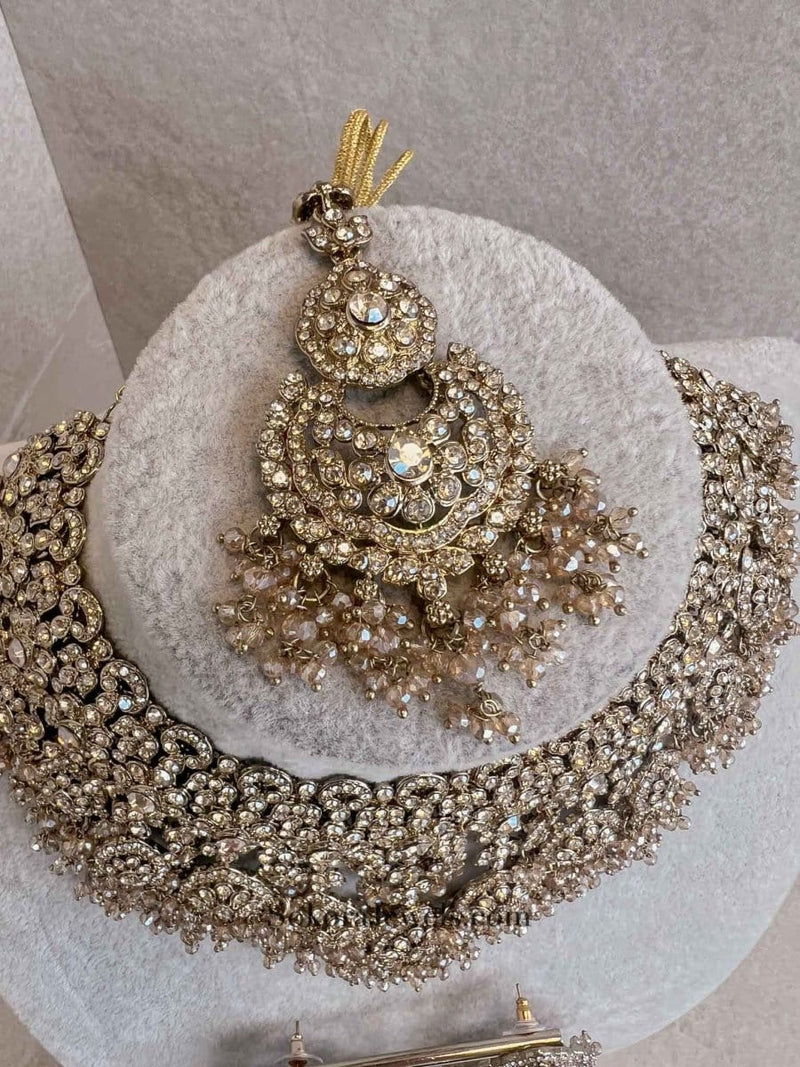 Amelia Large Bridal Necklace Set - SOKORA JEWELSAmelia Large Bridal Necklace Set