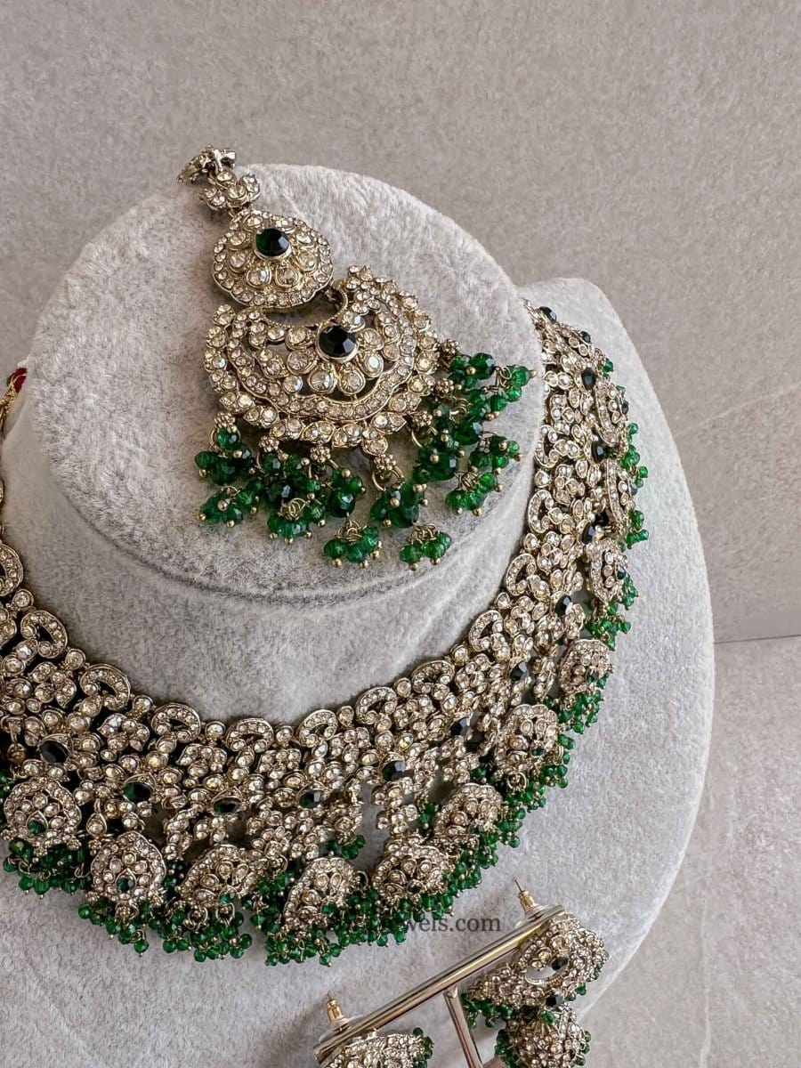 Amelia Large Bridal Necklace Set - SOKORA JEWELSAmelia Large Bridal Necklace Set