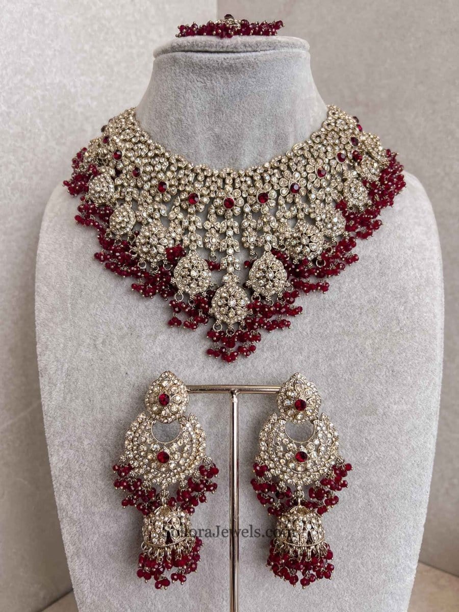 Amelia Large Bridal Necklace Set - SOKORA JEWELSAmelia Large Bridal Necklace Set