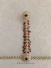 Amelia Maroon Hand Chain - SOKORA JEWELSAmelia Maroon Hand Chain