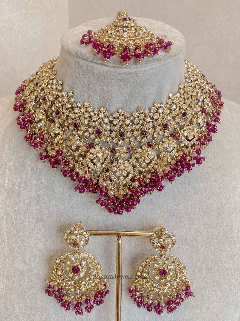 Amelia Necklace Set - 13 Colour Options - SOKORA JEWELSAmelia Necklace Set - 13 Colour Options