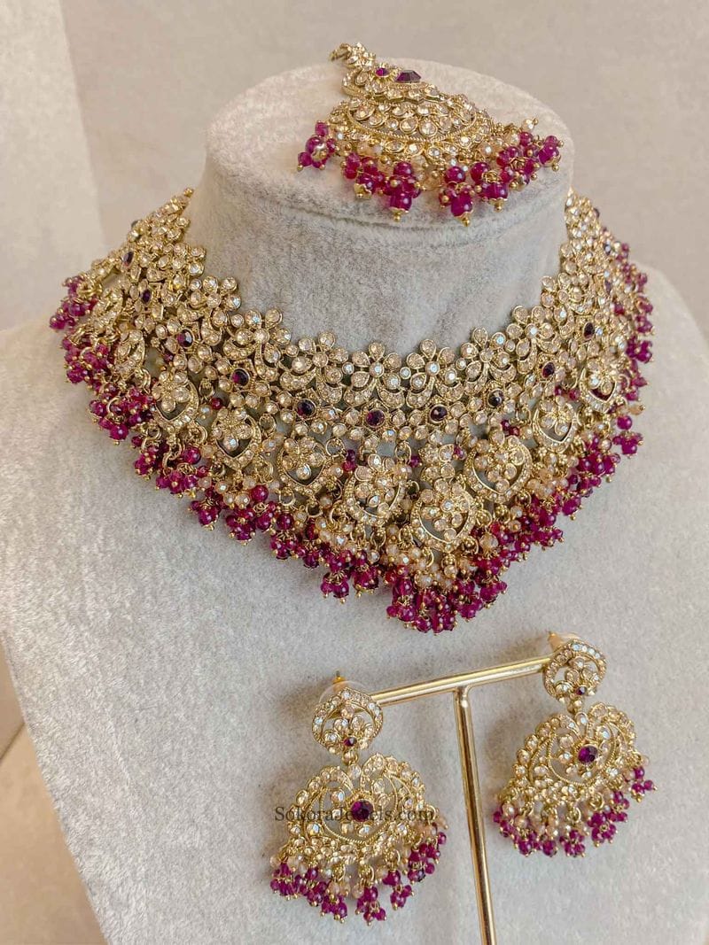 Amelia Necklace Set - 13 Colour Options - SOKORA JEWELSAmelia Necklace Set - 13 Colour Options