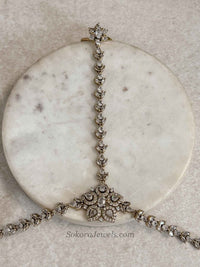 American Diamond Hand Chain Bracelet - SOKORA JEWELSAmerican Diamond Hand Chain Bracelet