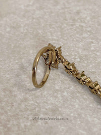 American Diamond Hand Chain Bracelet - SOKORA JEWELSAmerican Diamond Hand Chain Bracelet