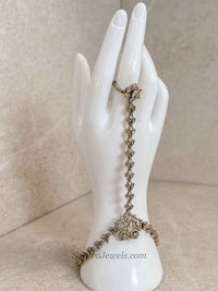 American Diamond Hand Chain Bracelet - SOKORA JEWELSAmerican Diamond Hand Chain Bracelet