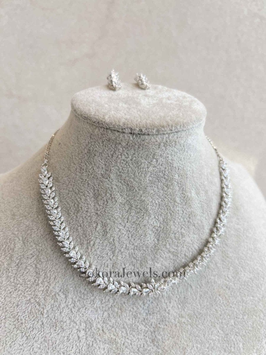 American Diamond Necklace set - SOKORA JEWELSAmerican Diamond Necklace setNECKLACE SETS
