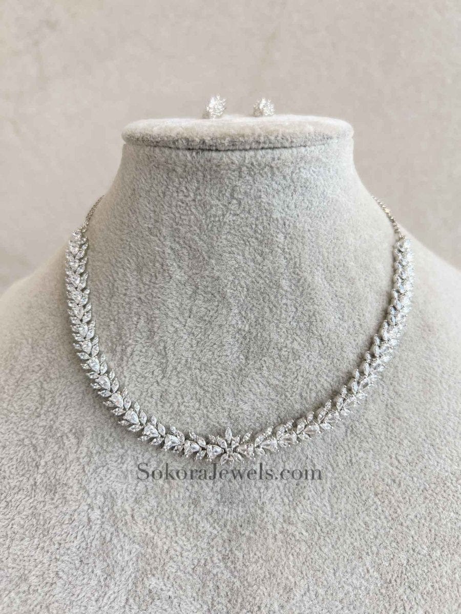 American Diamond Necklace set - SOKORA JEWELSAmerican Diamond Necklace setNECKLACE SETS
