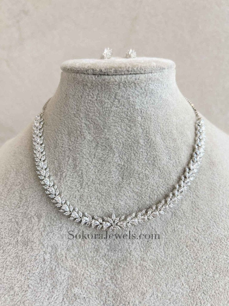 American Diamond Necklace set - SOKORA JEWELSAmerican Diamond Necklace setNECKLACE SETS