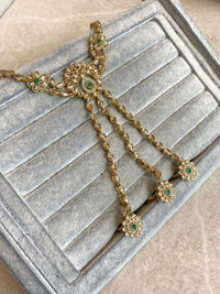 Amreen Hand Harness - Green - SOKORA JEWELSAmreen Hand Harness - Green