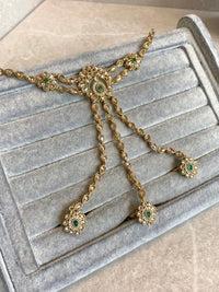 Amreen Hand Harness - Green - SOKORA JEWELSAmreen Hand Harness - Green
