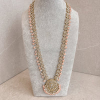 Amreen Long Necklace - Peach - SOKORA JEWELSAmreen Long Necklace - Peach