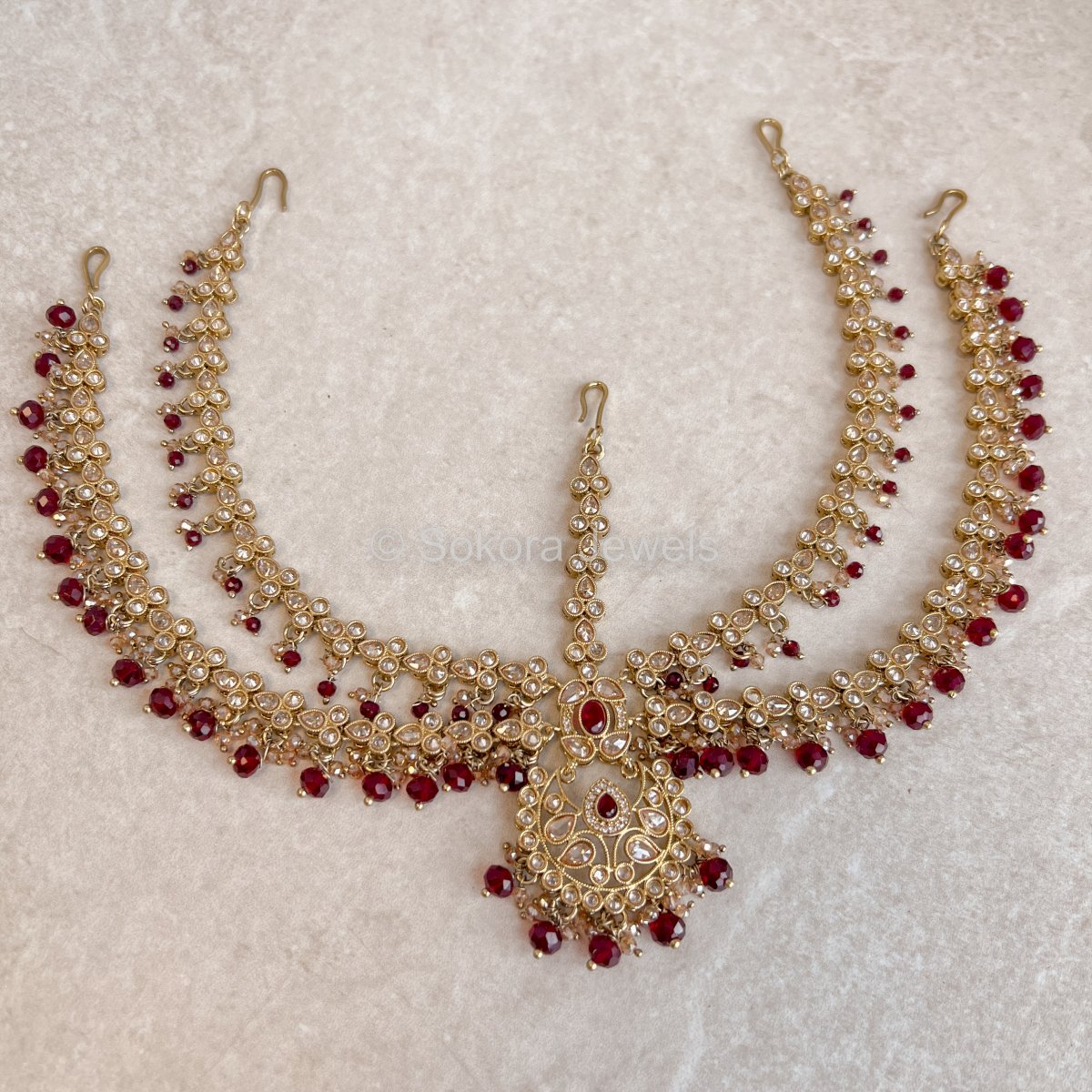 Amreen Mathapatti - Maroon - SOKORA JEWELSAmreen Mathapatti - Maroon