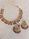 Amreen Small set - Maroon - SOKORA JEWELSAmreen Small set - Maroon