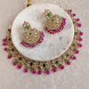 Amreen Small set - Pink&Green - SOKORA JEWELSAmreen Small set - Pink&Green