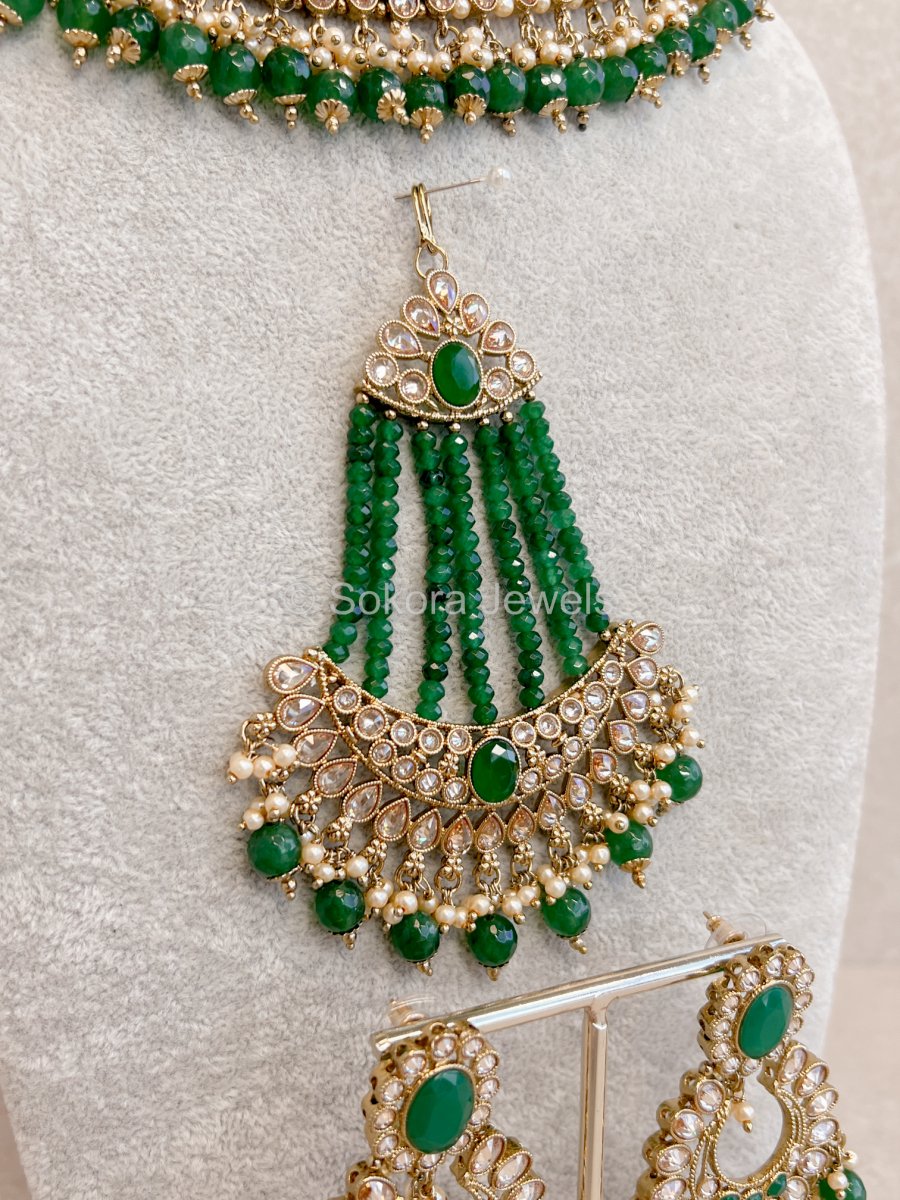 Amrit Bridal set - Green - SOKORA JEWELSAmrit Bridal set - Green