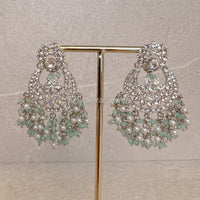 Amulya Silver Small Earrings - Mint - SOKORA JEWELSAmulya Silver Small Earrings - Mint