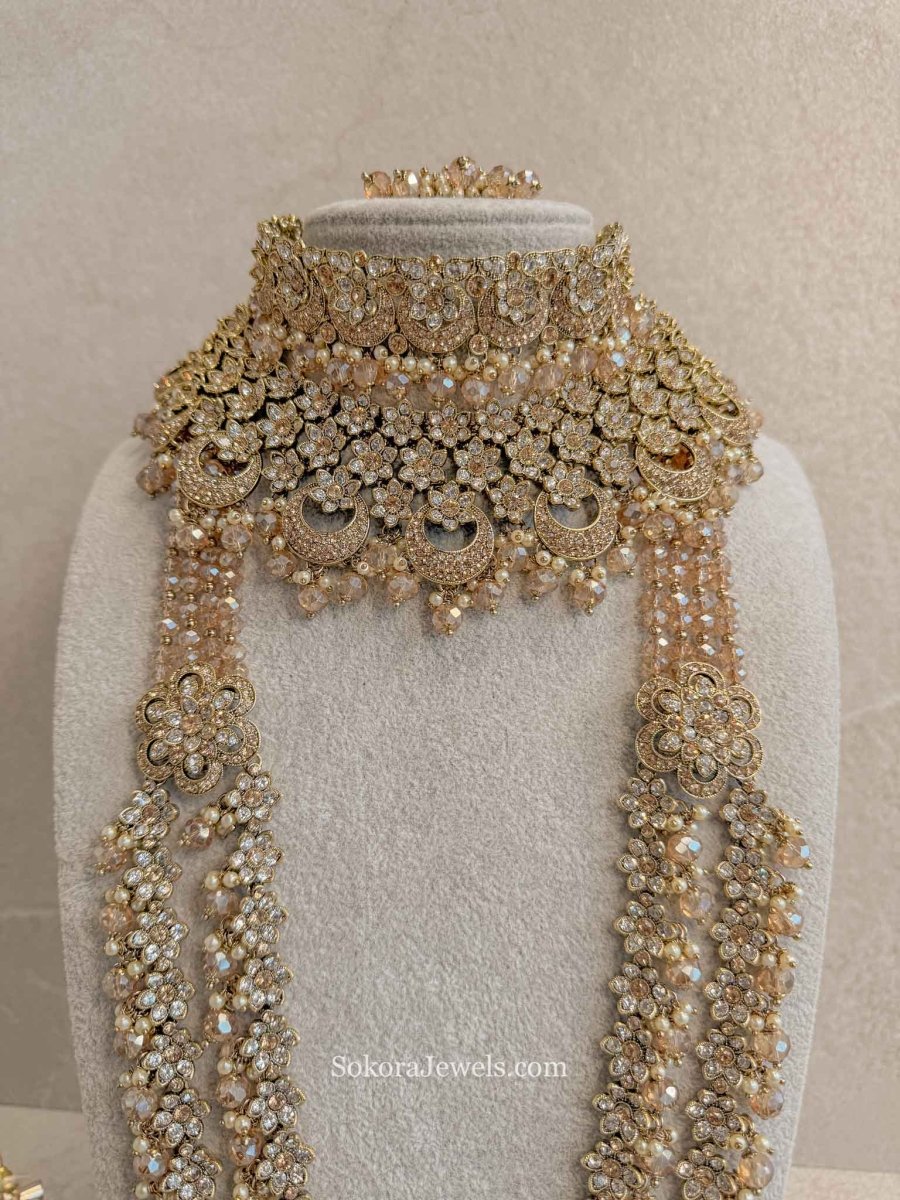 Anamika Golden Bridal set - SOKORA JEWELSAnamika Golden Bridal set
