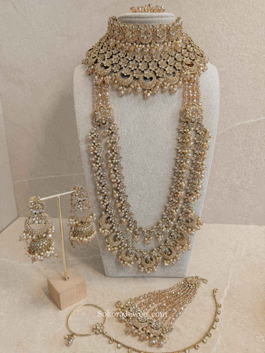 Anamika Golden Bridal set - SOKORA JEWELSAnamika Golden Bridal set
