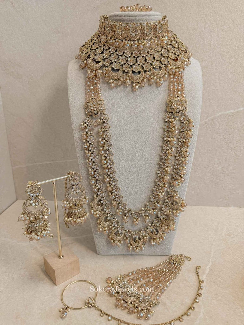Anamika Golden Bridal set - SOKORA JEWELSAnamika Golden Bridal set