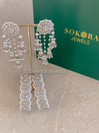 Anmol Earrings & Kada Box Set - Silver - SOKORA JEWELSAnmol Earrings & Kada Box Set - SilverBANGLES