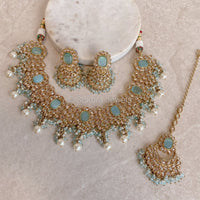 Antara Necklace Set - Light Blue - SOKORA JEWELSAntara Necklace Set - Light Blue