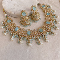 Antara Necklace Set - Light Blue - SOKORA JEWELSAntara Necklace Set - Light Blue