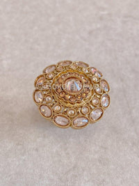 Antique Floral Ring - Maroon - SOKORA JEWELSAntique Floral Ring - MaroonRING