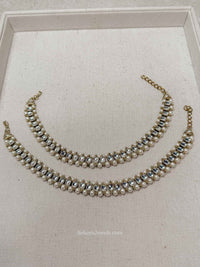 Antique Gold and Pearl Anklets - SOKORA JEWELSAntique Gold and Pearl Anklets