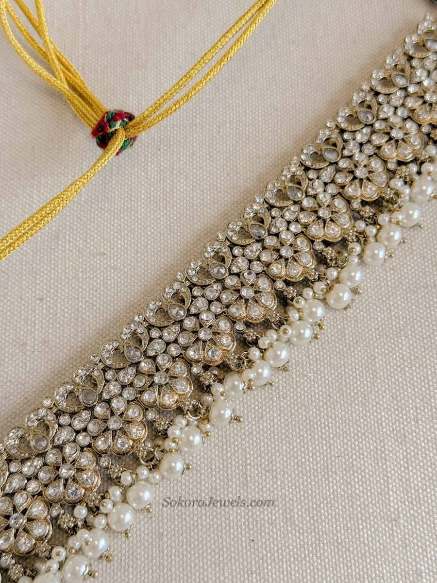 Antique Gold Choker - Pearl - SOKORA JEWELSAntique Gold Choker - PearlChoker Sets